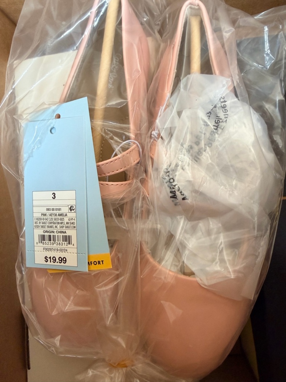 Cat & Jack Pink Double-Strap Mary Jane Flats - Picture 2 of 2